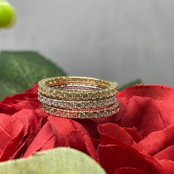 3T Stackable CZ Set - Picture 3 of 3